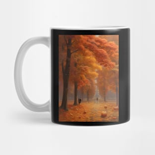 Autumn leaf falls photography Mug